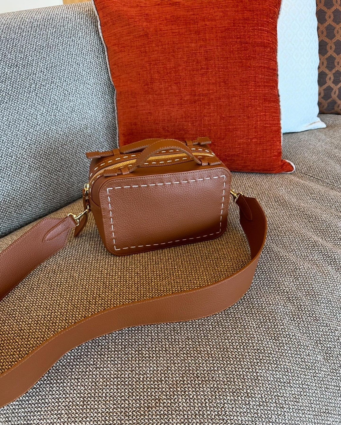 【NEW】BONPOINT　brown×white