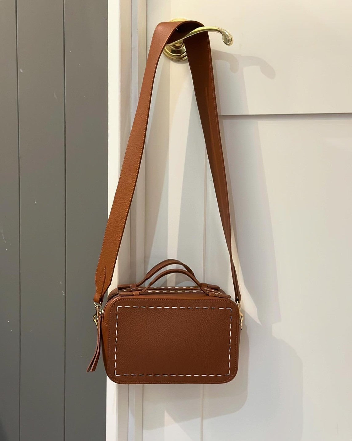 【NEW】BONPOINT　brown×white