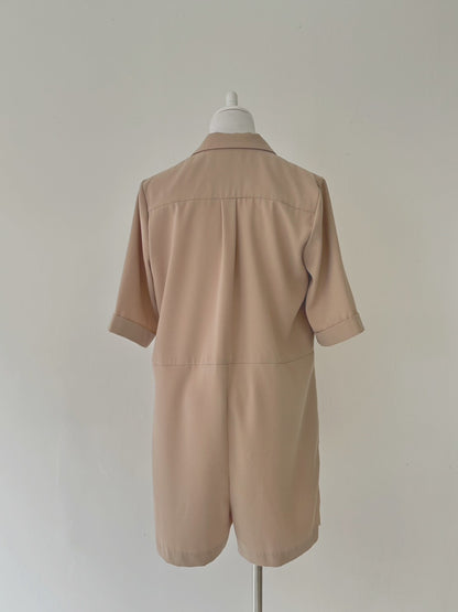 ANNA　半袖トレンチロンパースBEIGE