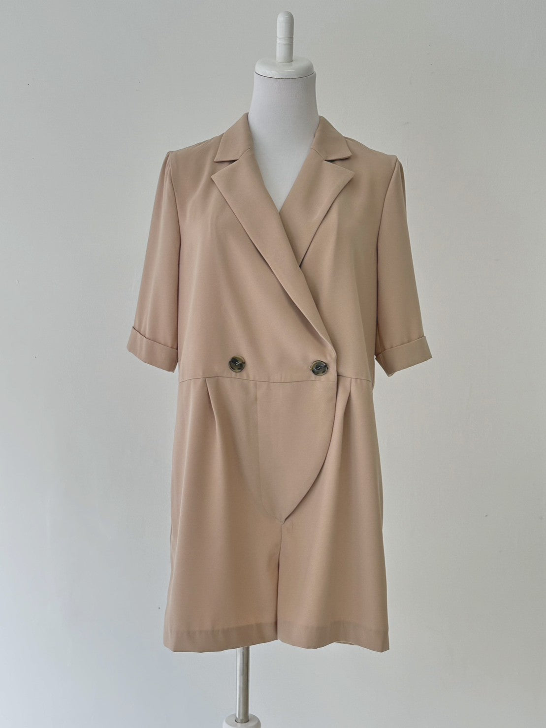 ANNA　半袖トレンチロンパースBEIGE