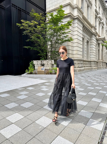 EMMA チュールスカートトップス BLACK×BLACK