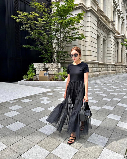 EMMA チュールスカートトップス BLACK×BLACK