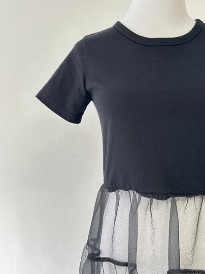 EMMA チュールスカートトップス BLACK×BLACK