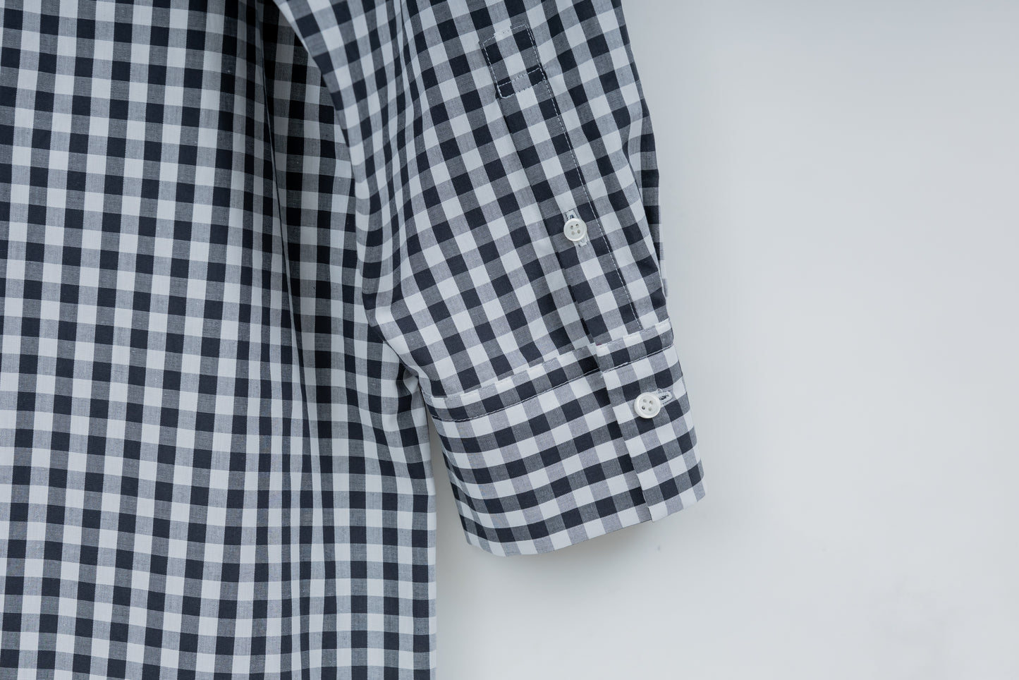 SOPHIE　配色ブラウス　GINGHAM CHECK×WHITE