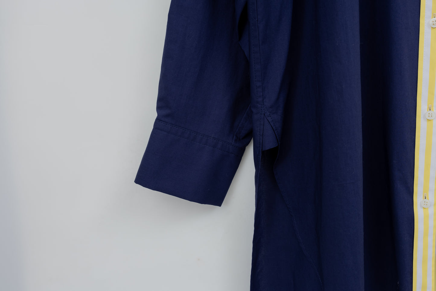 SOPHIE　配色ブラウス　YELLOW STRIPE×NAVY