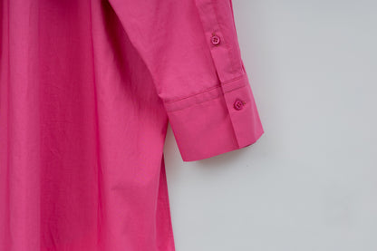 SOPHIE　配色ブラウス　NAVY STRIPE×PINK