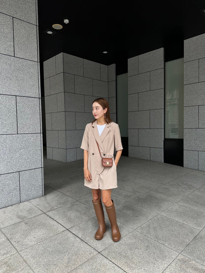 ANNA　半袖トレンチロンパースBEIGE