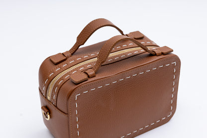 【NEW】BONPOINT　brown×white