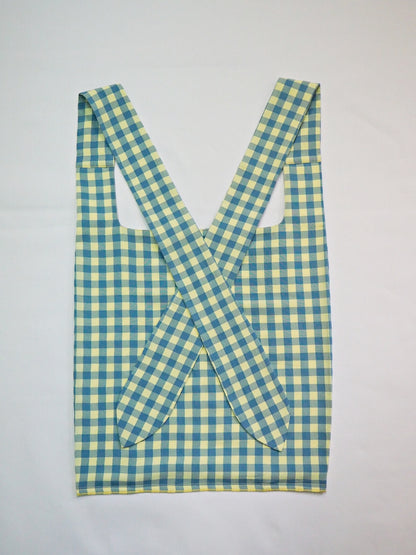 MA MANIERE　ギンガムチェックバッグ BLUE×YELLOW